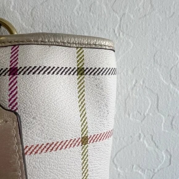 Coach Heritage Tattersall Signature Leather Shoulder Bag Purse, Wristlet & Dusty - Picture 13 of 16